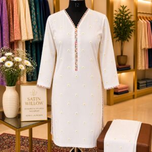 Daisy Bloom Cotton Co-Ord Set Brand: Satin Willow Collection: Everyday Elegance Designed & Tailored in Kashmir